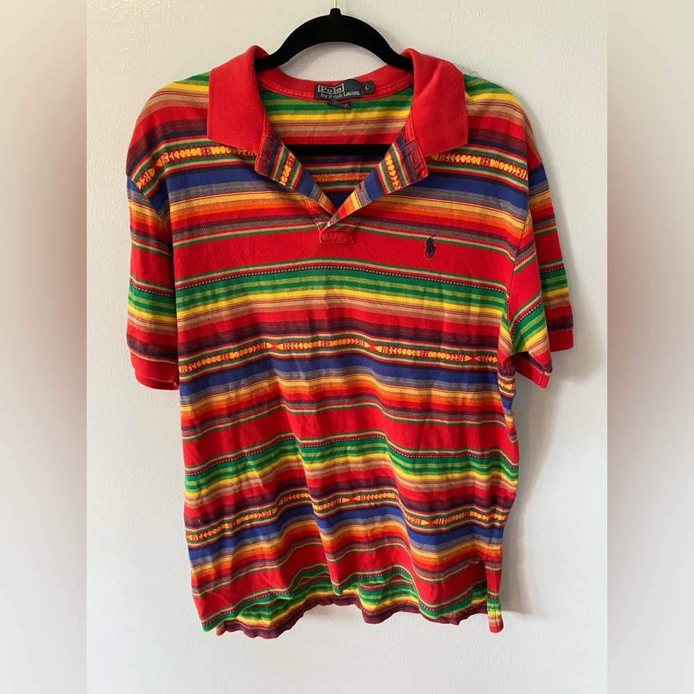 Vintage Ralph Lauren Serape Southwest Polo Shirt